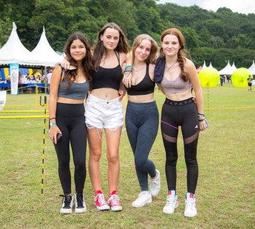 Photos of group friends at highland games