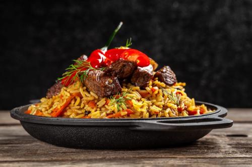 Indian cousine with meat