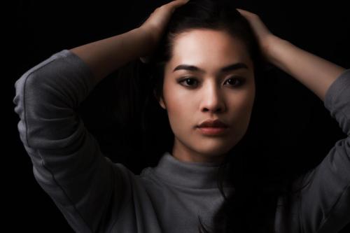 Young Asian with black hair