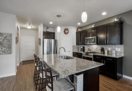 modern kitchen with granite