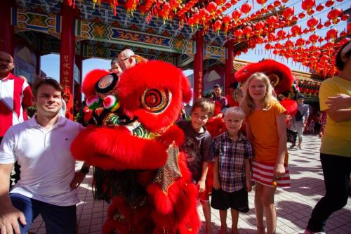 Kuala,Lumpur,Malaysian,Traditional,Lion,Dance,Performs
